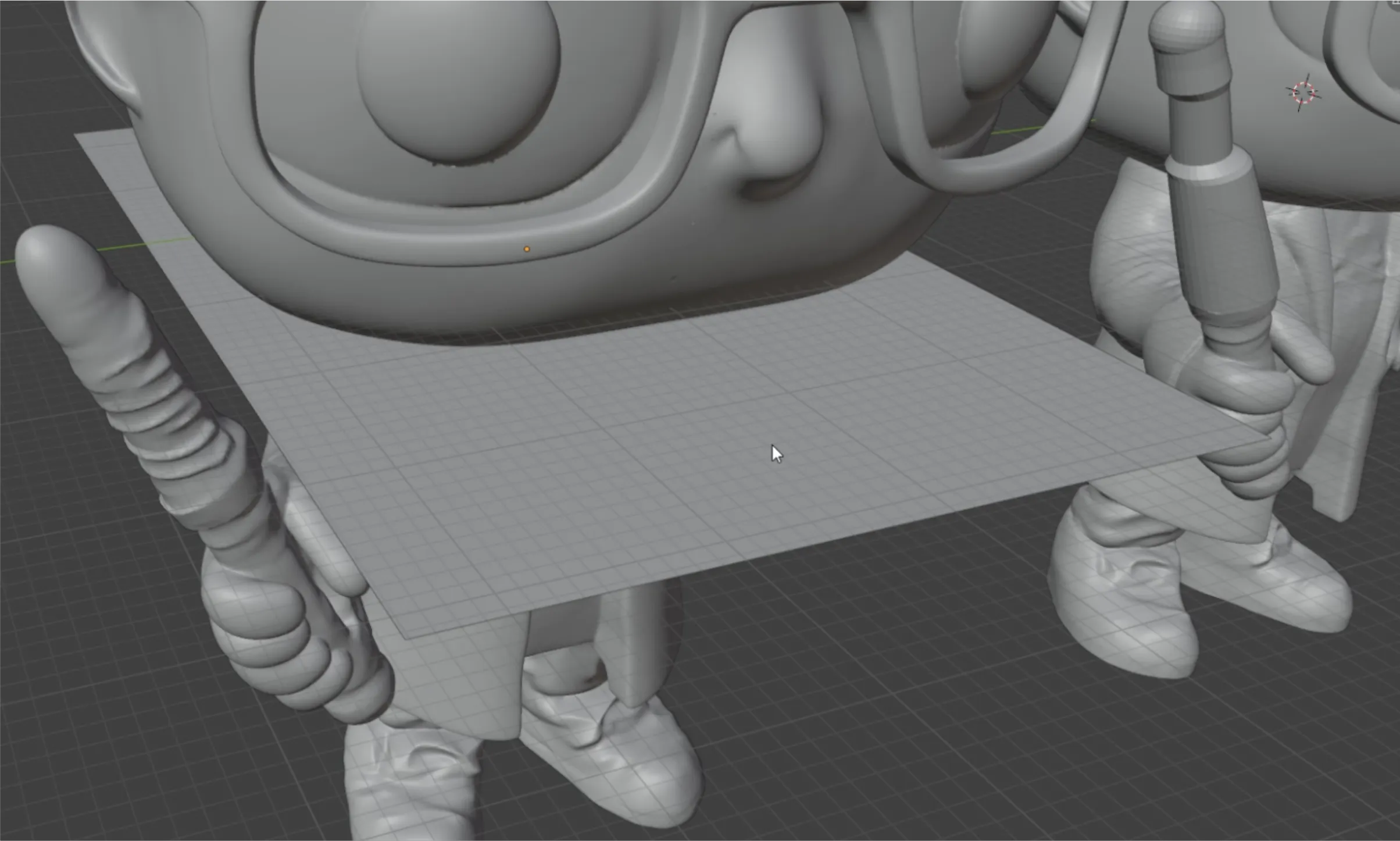 Плоскость внутри 3Д модели